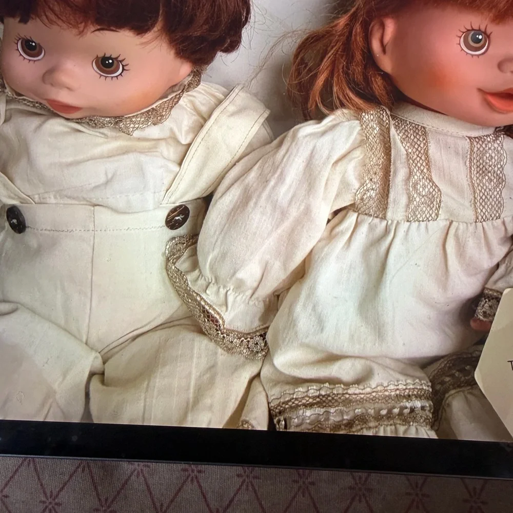 Dolls Pauline Doll Co. French Boy & Girl Red Hair Ivory Outfits Adorable 1980 - Picture 6 of 7